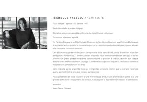 Faire-Part Décès Isabelle Fresco JPC Clement