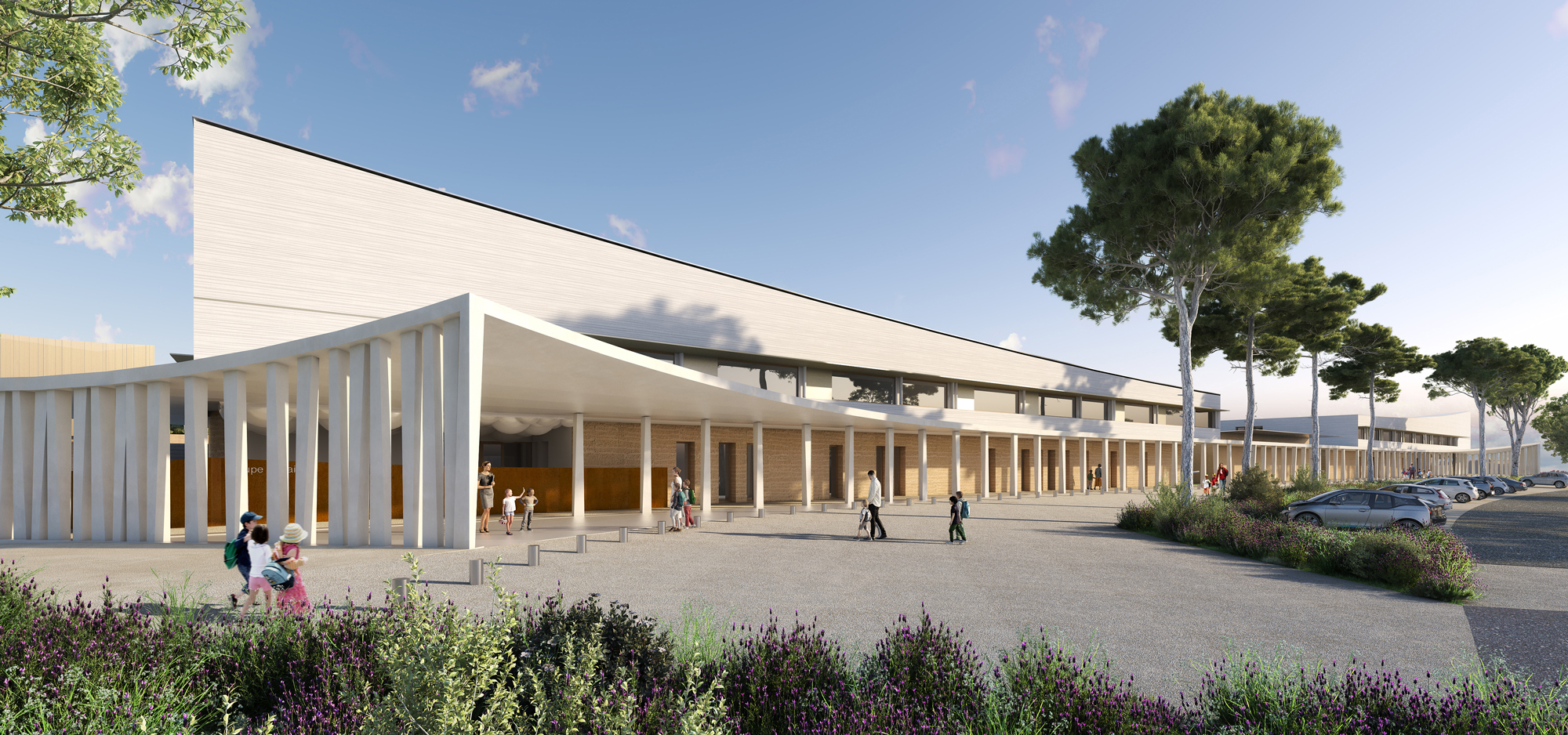 École Sainte Baume à Fréjus, vue d'ensemble - Jean-Pascal Clément Architecte