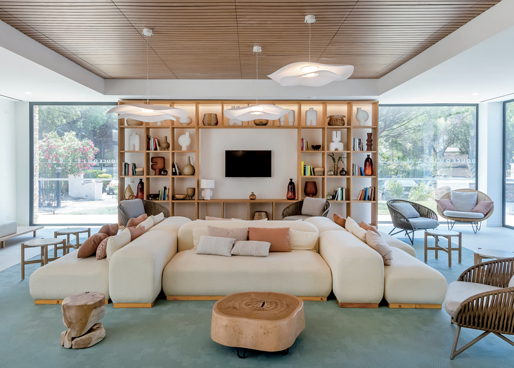Résidence Douce Quiétude, vue d'ensemble de l'espace lounge - Jean-Pascal Clément Architecte
