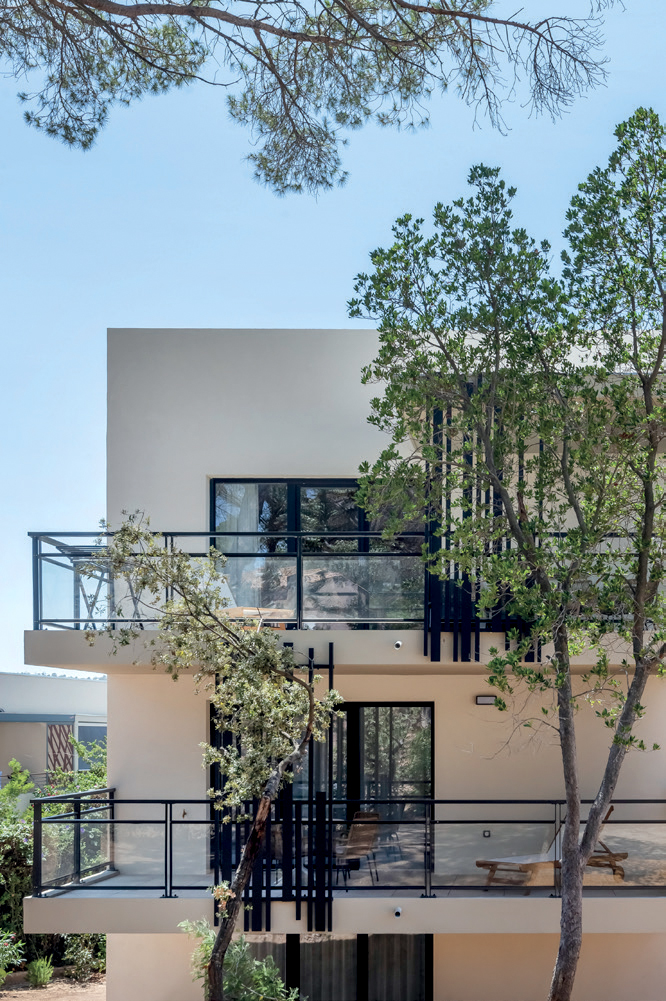 Résidence Douce Quiétude, vue des balcons et des arbres - Jean-Pascal Clément Architecte